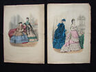 Gravure Antique Mode x2 - 1862 - 1870 - La Fashion Illustrated