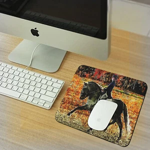 Dappled Gray Andalusian Dressage Fall Colors Mousepad Rubber Rectangle Thick - Picture 1 of 1