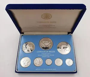 Belize 1978 Sterling Silver Proof 8 Coin Set - Picture 1 of 4