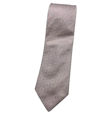NEW RICHEL Silk Tie SPAIN Pink Geometric W:3.7" - Image 1 of 4