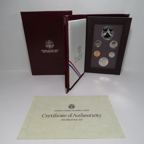 1988-S US Prestige Proof Set - Seoul Olympiad - 6-Coin w/ Box & COA Cover