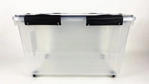55L Air Tight Roller Clip Storage Box Heavy Duty Rectangle - Picture 1 of 5