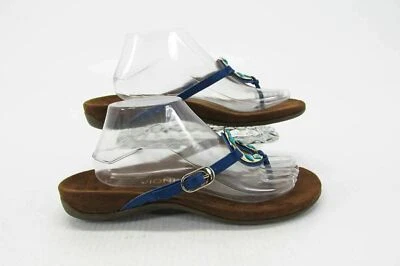 Vionic Women Shoe Ricci Toe Post Size 10M Blue Thong Flip Sandal Pre Owned qp - Image 1 of 4