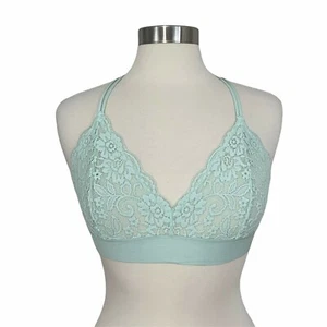 Target Xhilaration SMALL Mint Green Lace Unlined Criss Cross Racerback Bralette - Picture 1 of 7