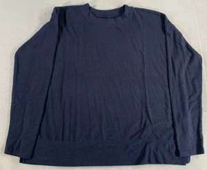 Lucky Brand Navy Blue Pullover Sweater Crew Neck Soft Knit Long Sleeve Size M - Picture 1 of 7