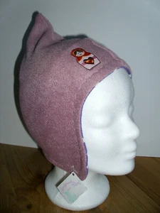 Kindermütze Zwergennmütze Fleece/Jersey  KU 44/46 Altrosa/Lila/Weiss Handarbeit  - Bild 1 von 5
