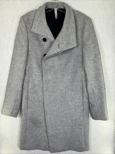 Trench Cappotto Lungo Zara Uomo Grigio Doppiopetto Nero-Bottone - Uomo Taglia S ✅ - Foto 1 di 6