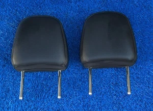 2014-2019 TOYOTA HIGHLANDER Headrest FRONT SEAT Left & Right Pair Black Leather - Picture 1 of 5