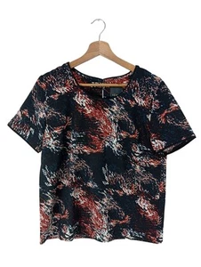 ICHI Blusa de manga corta Mujeres Talla EU 38 rojo-azul-negro look casual - Imagen 1 de 5