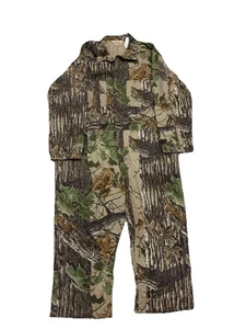 Vintage L Coveralls Mens Large RealTree Camo Hunting Made USA Lightweight 2XL - Picture 1 of 8