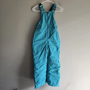 Columbia Kids Turquoise Snow Overalls Size M 10/12 - Picture 1 of 6
