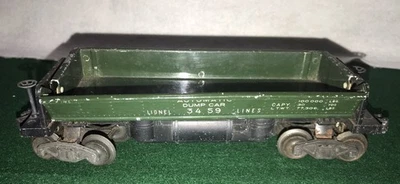 Lionel #3459 Automatic Green Dump Car 'O' Gauge - Image 1 of 4