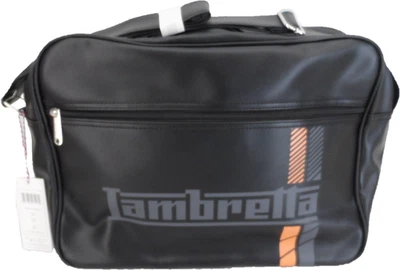 Lambretta Classic Retro Black Messenger Bag - Image 1 of 4