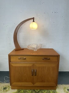 1960s Echo Style Teak Table Lamp With Globe Shade - Picture 1 of 11