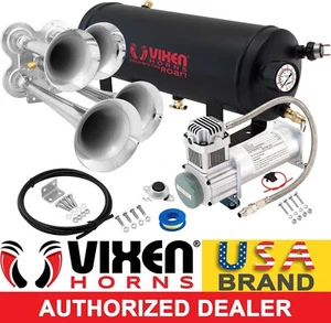 TRAIN HORN KIT FOR TRUCK/CAR/PICKUP LOUD SYSTEM /1.5G AIR TANK/200PSI/4 TRUMPETS - Foto 1 di 11