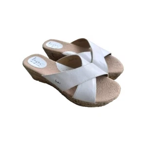 SIZE 10-BORN B.O.C. CONCEPT SLIDE WEDGE SANDALS  - Picture 1 of 7
