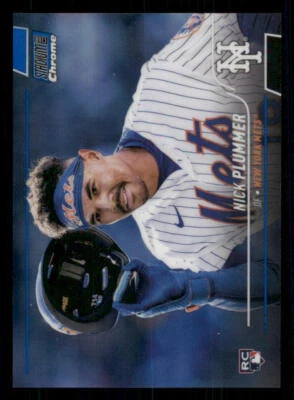 2022 Stadium Club Chrome Blue Refractors #340 Nick Plummer /199 - Image 1 of 2