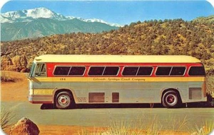 Colorado Springs CO Coach Company Bus Postcard - Picture 1 of 1