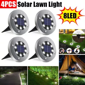 4 Piezas Luces LED de Tierra de Solares Jardin Camino Luces Lampara Exterior Luz - Picture 1 of 22
