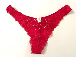 La Senza String/Tanga rot mit Kristallen Medium - Bild 1 von 5