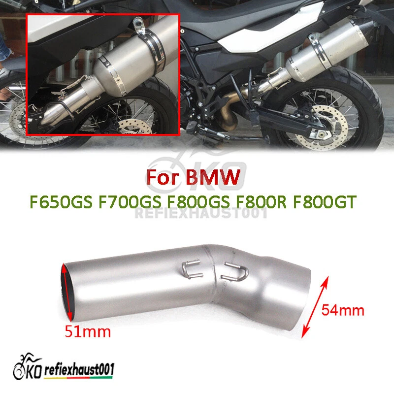 Tubo medio para BMW F650GS F700GS F800GS sistema de escape conexión tubo medio deslizamiento 51 mm Foto 1 de 4