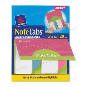 Avery 2 x 1.5 Round Note Tabs Books Ultra Notetabs Blue Magenta 20Pk - Picture 1 of 1
