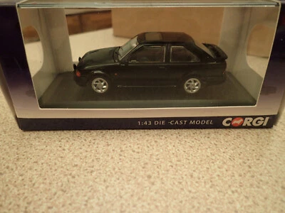 Corgi Vanguards 1:43 VA14301 Ford Escort MK4 RS Turbo Black Ltd Edn BNIB - Image 1 of 4