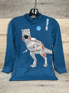 CARTER'S KID Metal T-Rex Dinosaur Thin Teal Long-Sleeve Hoodie Kids Size 12 NWT - Picture 1 of 11