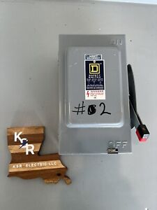 H221N SQUARE D 30A 240V Fusible 2 Pole 1 Phase SERIES E1 Disconnect