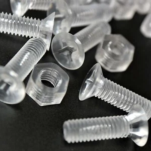 50x Tuercas y pernos de tornillo avellanados plástico transparente acrílico M6x 20 mm - Imagen 1 de 7