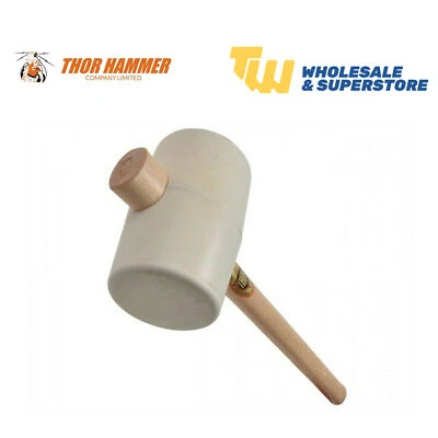 Thor White Non-Marking Rubber Head 957W Mallet Hammer 90mm 1450g - Image 1 of 3