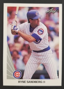 Tarjeta de béisbol Ryne Sandberg 1990 Leaf #98 (nm) - Imagen 1 de 2