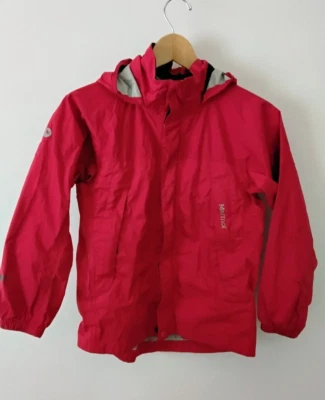 Chaqueta cortavientos con capucha MARMOT Precip M 8-10 roja con forro defectuoso escamas Foto 1 de 4