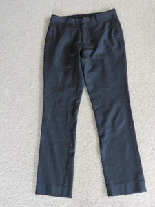OXFORD Men's WOOL trousers slacks dress pants size 82 cms grey striped pattern - Picture 1 of 13