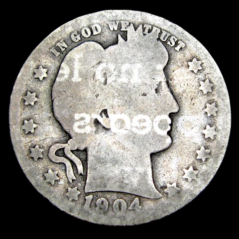 1904-O Barber Quarter Dollar Silver ---- Nice Coin  ---- #MP790 Cover