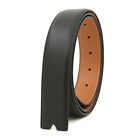 Double-sided Belt Men Wide Reversible Leather Pin Buckle Belt Without Buckle