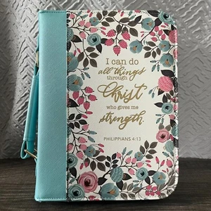 Faithful Hers Bibelhüllen für Frauen, Bibeletui Set mit Notizbuch und hellblau - Bild 1 von 10
