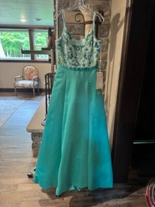 Rachel Allan 7647 Mint Green Aqua Ball Gown NWT Slight Damage sz 12 sale! - Picture 1 of 6