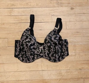 Elomi 4100 Black UK38G US38I Full Coverage Side Support Unlined UW Bra NWOT - Picture 1 of 4