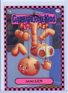 2010 Topps GARBAGE PAIL KIDS Flashback 1 DANG LEN Pink Parallel Sticker 59B - Picture 1 of 1
