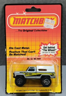 Matchbox No. Paquete blister Bigfoot 1982 22 BIG FOOT Foto 1 de 4