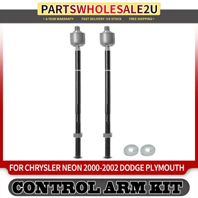 2x New Front Inner Tie Rod End for Chrysler Neon 2000-2002 Dodge SX 2.0 Plymouth - Image 1 of 4