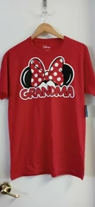 Disney Women's T Shirt Minnie Ears Grandma Red Size M NWT - Picture 1 of 5