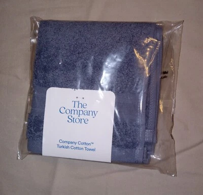The Company Store Washcloths Turkish Cotton Smoke Gray Set Of 2 NEW In Plastic - Image 1 of 2