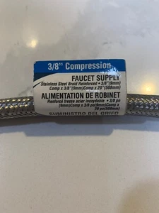 PROFLO PF146344 3/8" Compression Faucet Supply 20"L Stainless Steel Braid 11PC - Picture 1 of 4