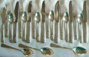 DEBONAIR ONEIDA Art Deco 1938 SILVERPLATE 22 piece LOT - Picture 1 of 12