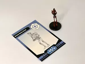 Star Wars Miniatures CLONE WARS Rocket Battle Droid 31/40 con scheda - Foto 1 di 2