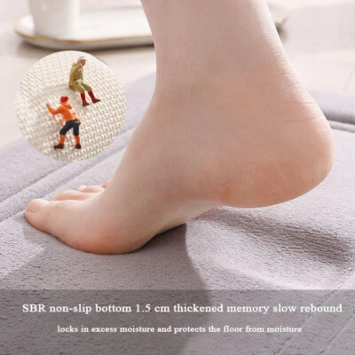 Rutschfester Memory-Schaum-Teppich Badezimmerteppich Rutschfeste , - Bild 1 von 4