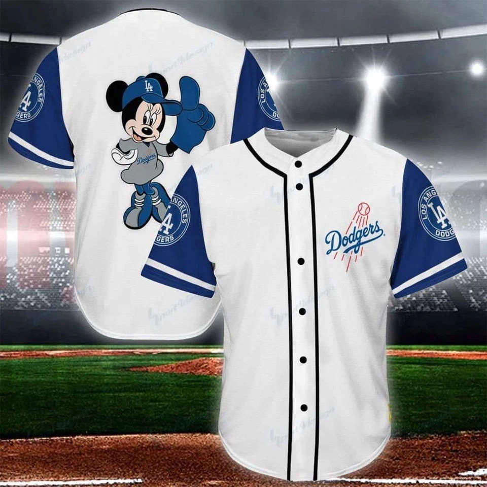 Camiseta de béisbol Minnie Los #Angeles Dodgers 13 hecha por fanáticos impresa para fanáticos S/5XL Foto 1 de 4