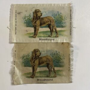 New ListingBloodhound Dog Breed Lot 2 Clix & Perfection Tobacco Silks Cigarettes c. 1910